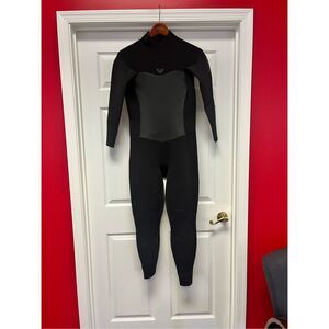 Roxy Womens Syncro GBS 4:3 Wetsuit All Black sz 14 EUC